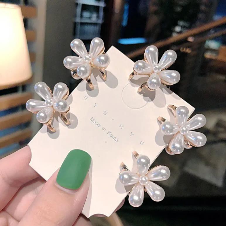 Kẹp Tóc Mái GALANO Kẹp Tóc Hàn Quốc Đính Ngọc Trai Nhân Tạo Hình Hoa Xinh Xắn FA-001237