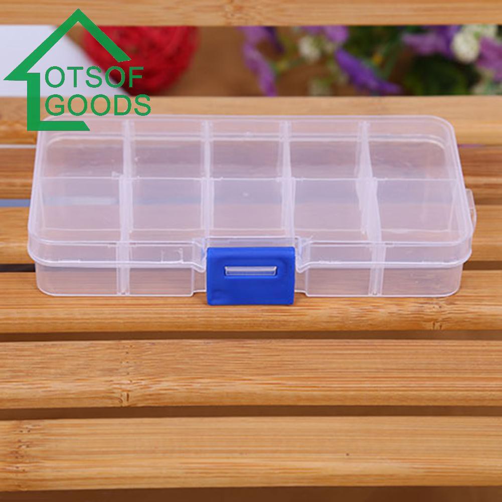 Hộp nhựa 10 ngăn đựng thuốc/ trang sức tiện lợi