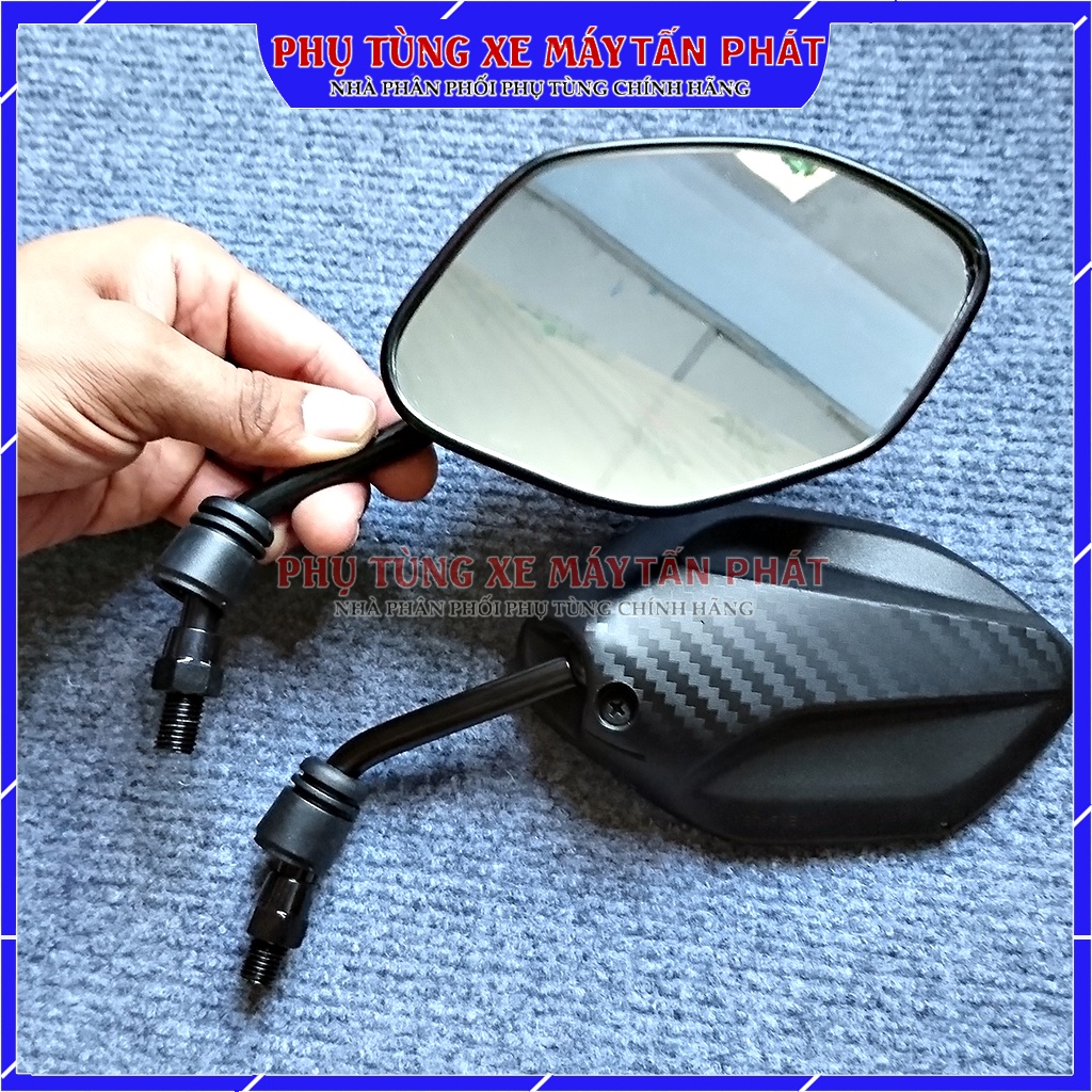 KÍNH CHIẾU HẬU KIỂU CHÂN NGẮN LẮP ĐƯỢC CHO MỌI DÒNG XE MÁY HONDA,YAMAHA