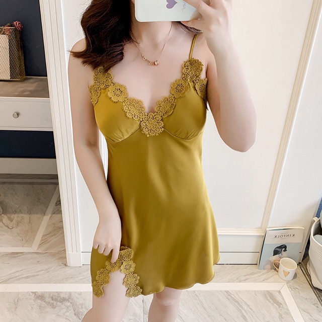 Sx413-1 váy ngủ lụa satin - đầm ngủ cao cấp -kellywang | BigBuy360 - bigbuy360.vn