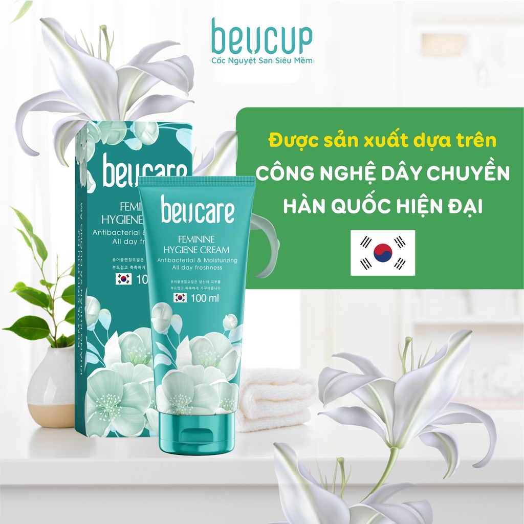 Dung Dịch Vệ Sinh Phụ Nữ Beucare Và Vệ Sinh Cốc Nguyệt San BeUcup 100ml Chính Hãng