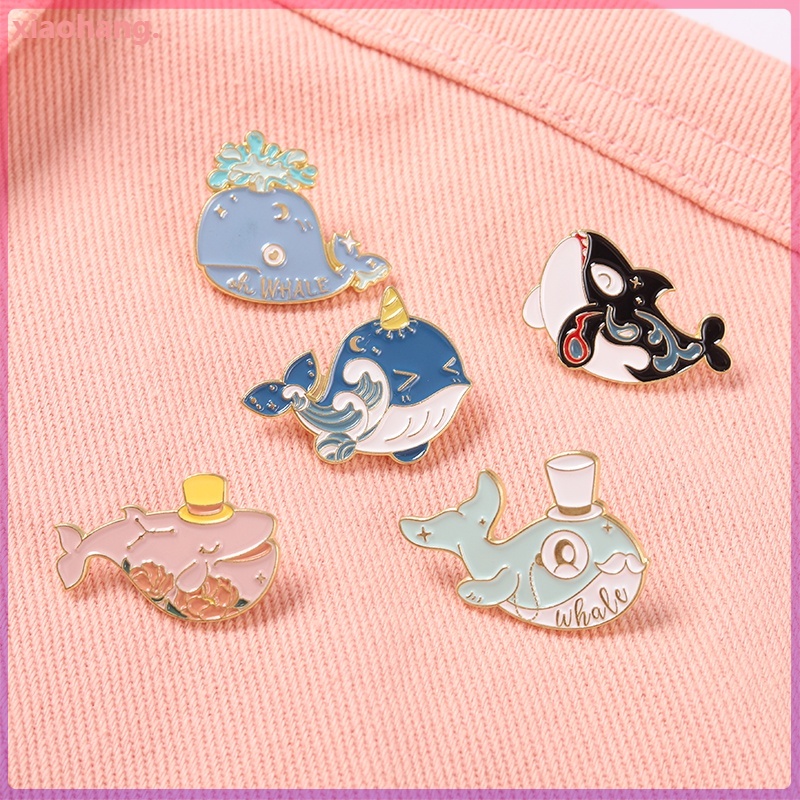Ghim cài áo hình cá voi dễ thương cho nữ