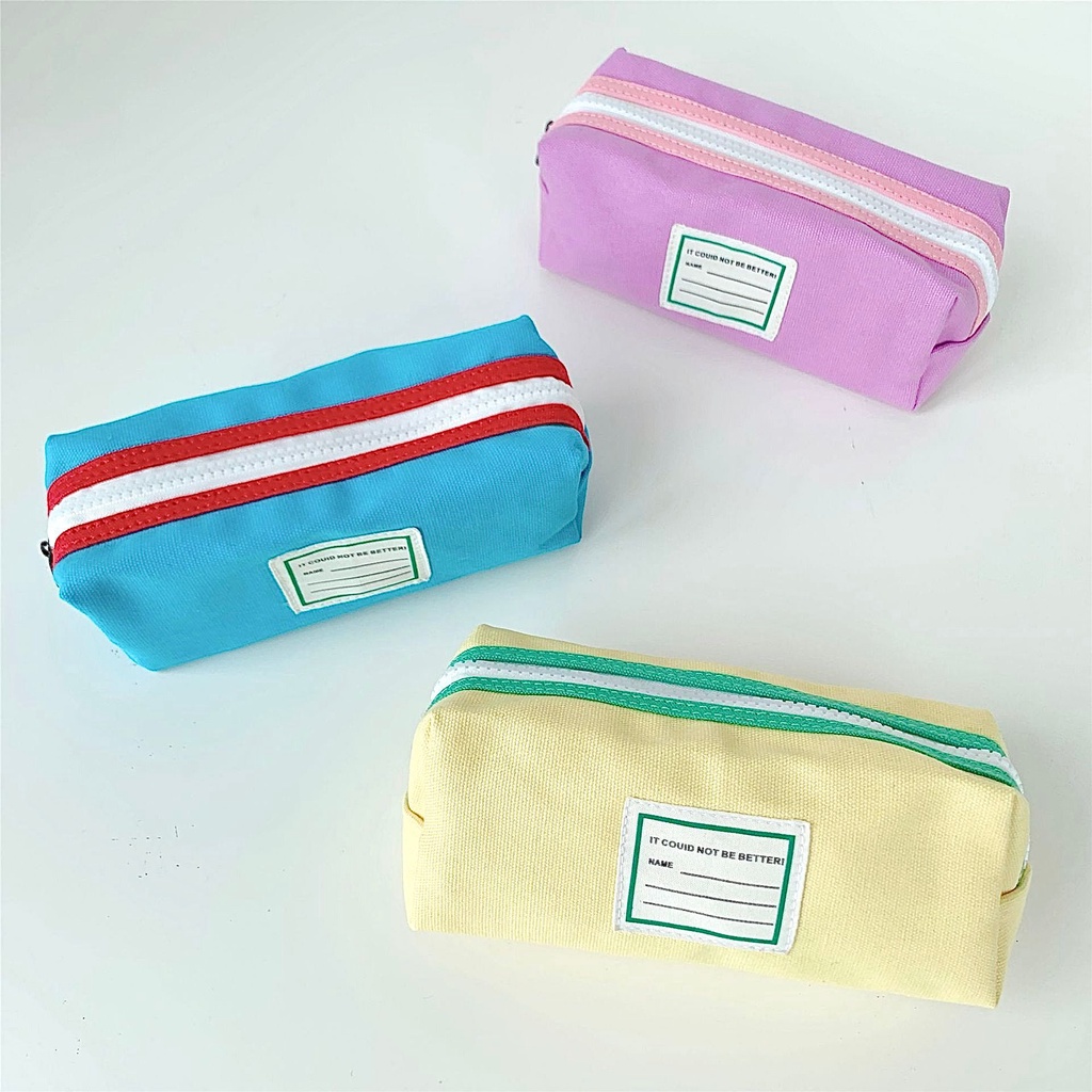 Túi Đựng Bút Chì / Mỹ Phẩm Bằng Vải May Nhãn Hiệu Ohaya Sức Chứa Lớn