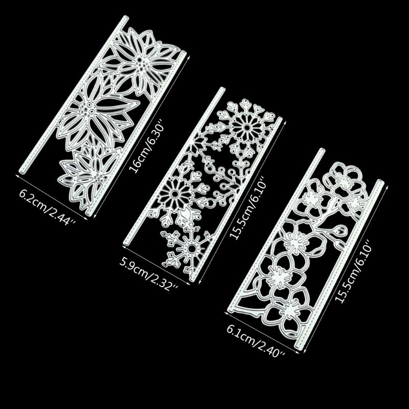 Bộ 3 Khuôn Cắt Giấy Hình Hoa Tinh Tế