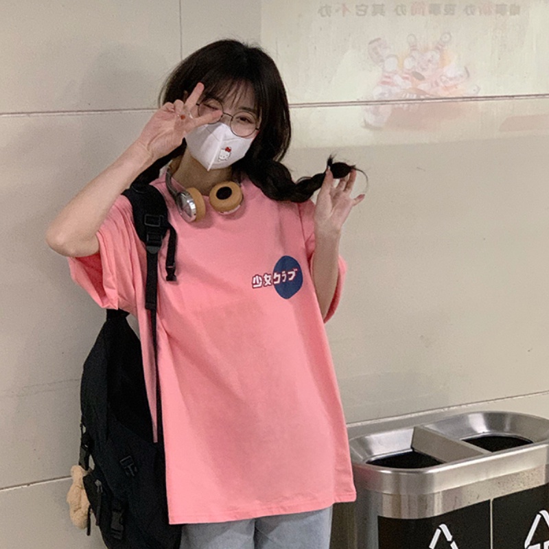 NRVP Áo Thun Cotton Tay Ngắn Cổ Tròn Màu Trơn Thời Trang Dành Cho Nữ