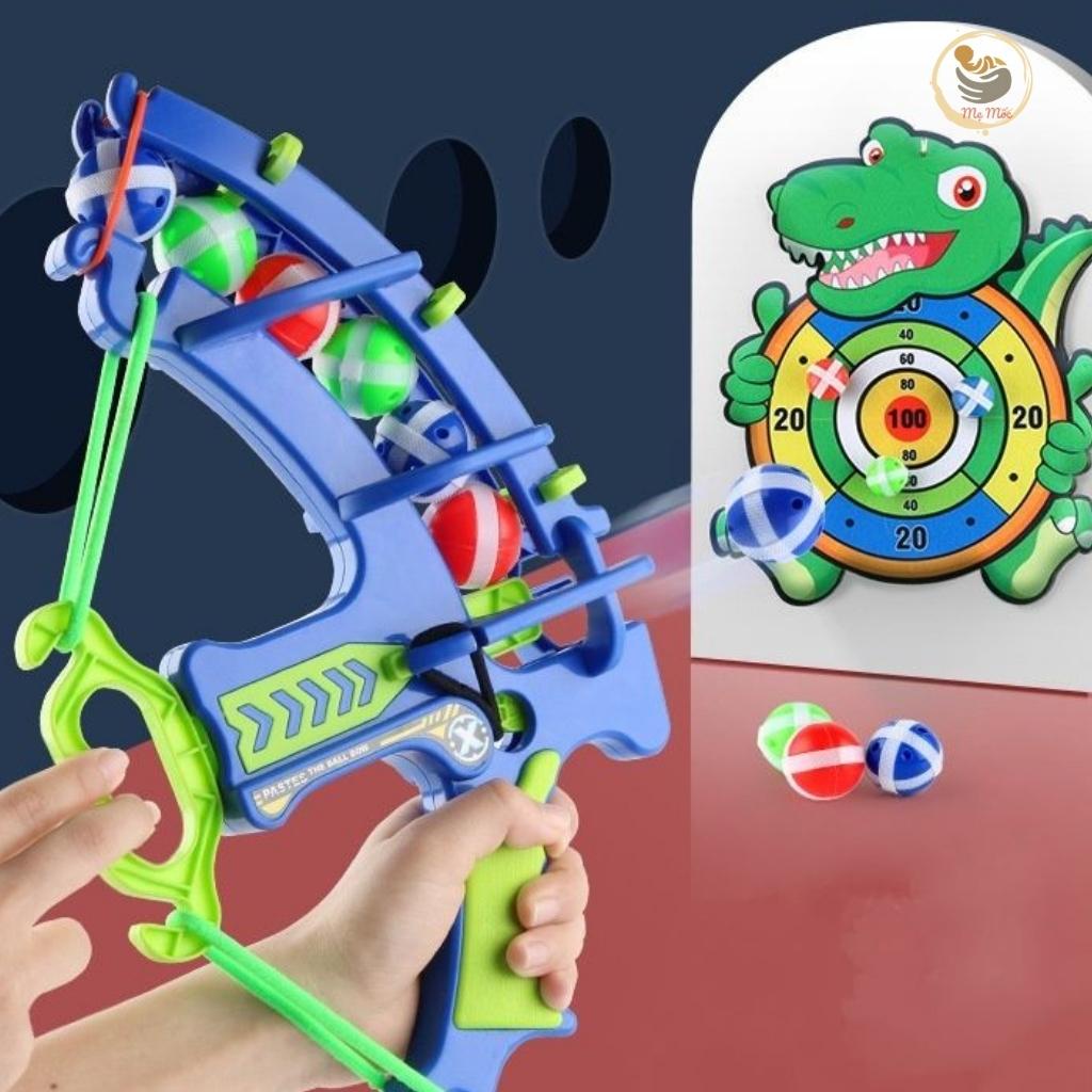 Combo Cung Tên Bắn Bóng Dính Kèm Cung Memocshop Tặng Kèm 6 Bóng Ném Dính, Đồ Chơi Vận Động Thể Thao Cho Bé Qc