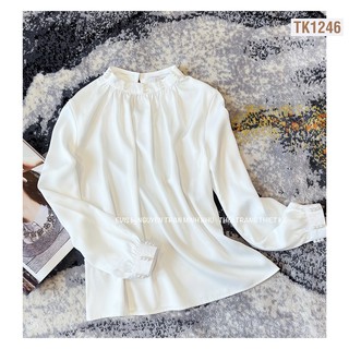 [EVIS.VN] SƠ MI LỤA ĐÍNH TRAI CHUẨN HÀN SIÊU SỊN SÒ TK1246