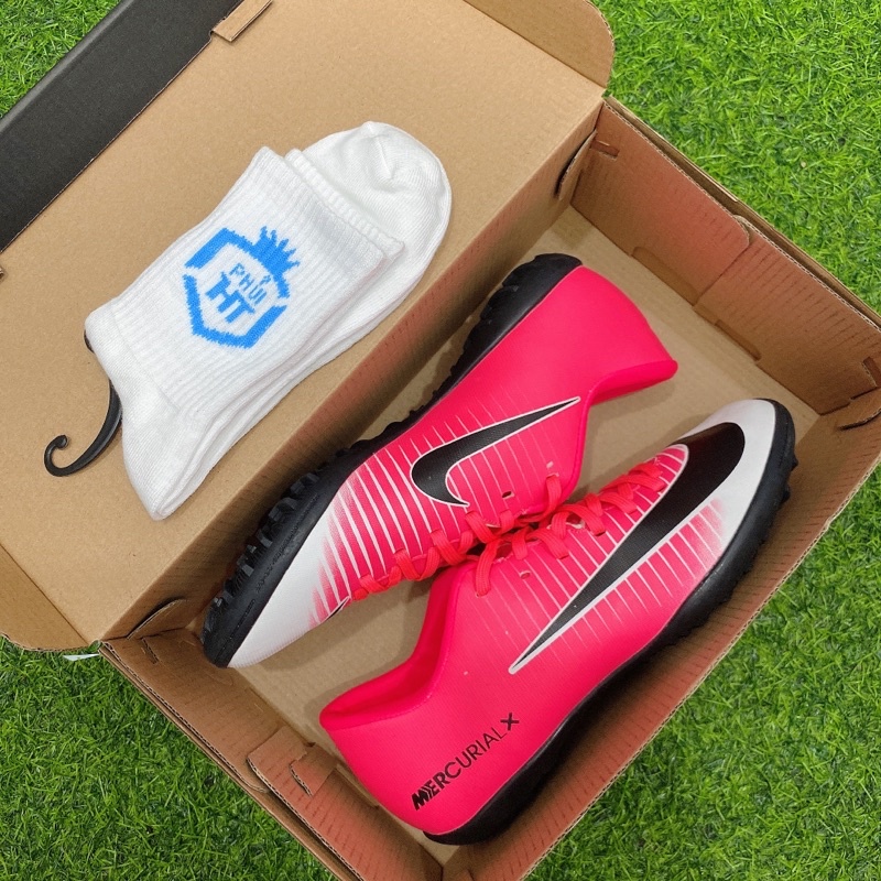 Giày đá bóng Mercurial Vic 6 TF ( Hồng Trắng )