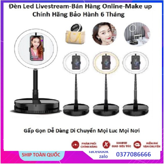 Đèn LED G1 Size 26cm, Giá Đỡ Điện Thoại Live Stream, Bán Hàng , Make Up, Chụp Ảnh Studio, Gấp Gọn Thu Nhỏ