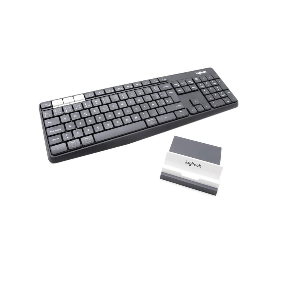 Bộ bàn phím không dây và giá đỡ LOGITECH K375s - hàng chính hãng
