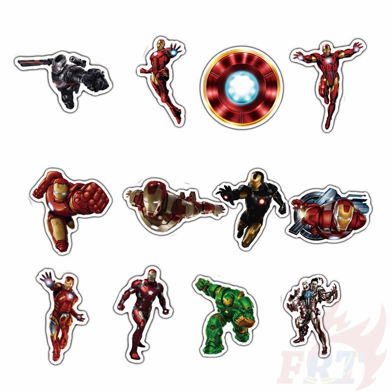 ❉ Iron Man Tony Stark Series 05 - Iron Man’s Battle Suit Stickers ❉ 50Pcs/Set Marvel Avengers Superhero DIY Fashion Waterproof Doodle Decals Stickers