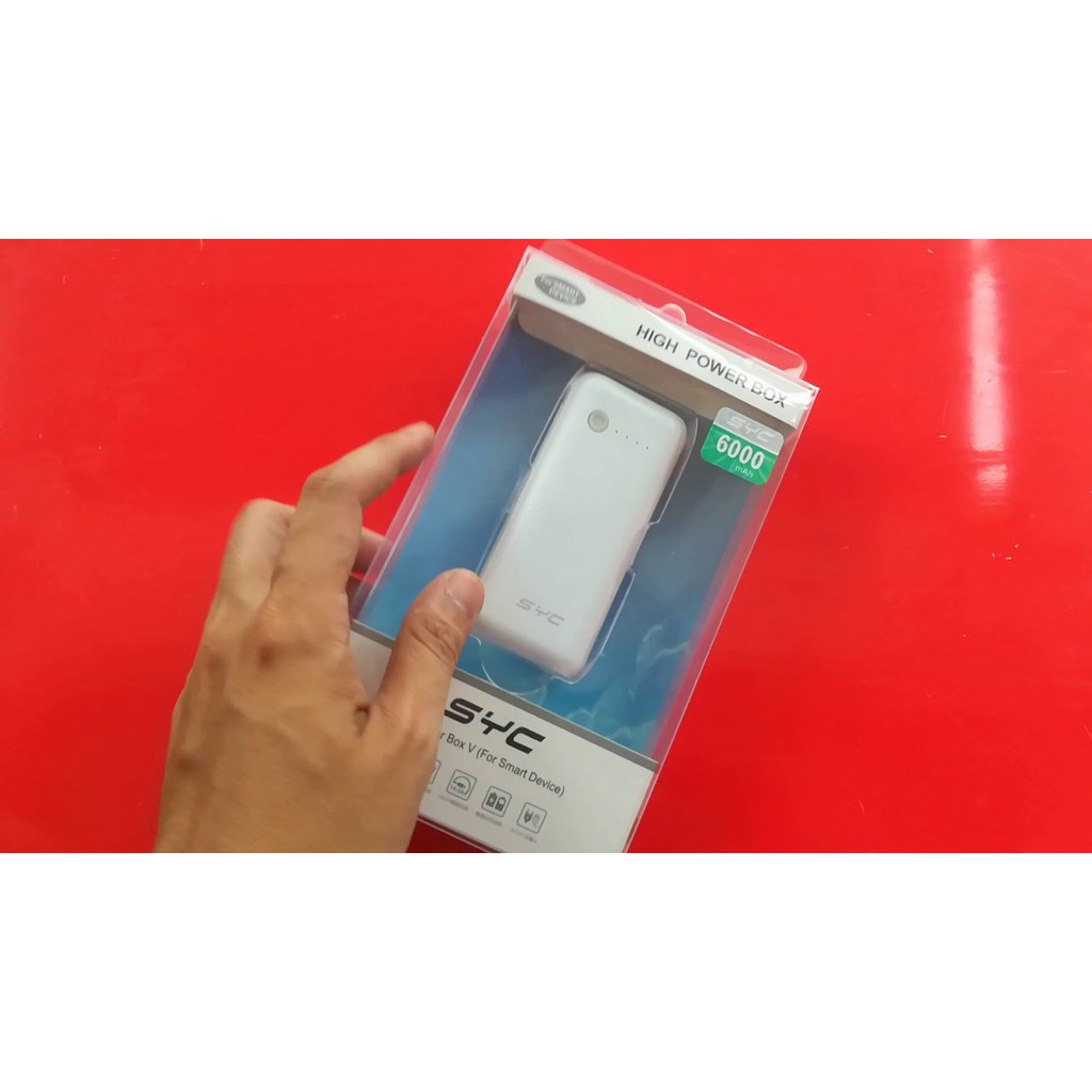 [ xả kho ] C96  PIN SẠC DỰ PHÒNG SYC 6000 mAh - PIN SẠC DỰ PHÒNG MINI CẦM TAY