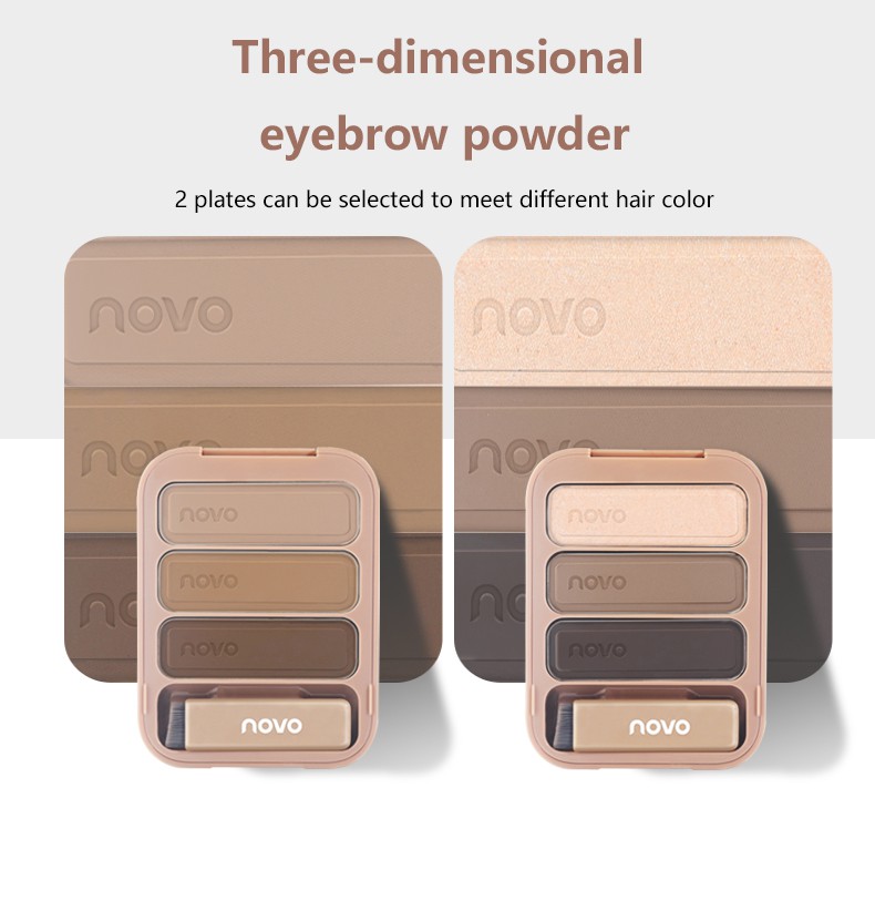 ☀☀☀ (Hàng Mới Về) Bút Kẻ Lông Mày Ba Màu Chống Nước Và Mồ Hôi Novo ☝☝☝ | BigBuy360 - bigbuy360.vn