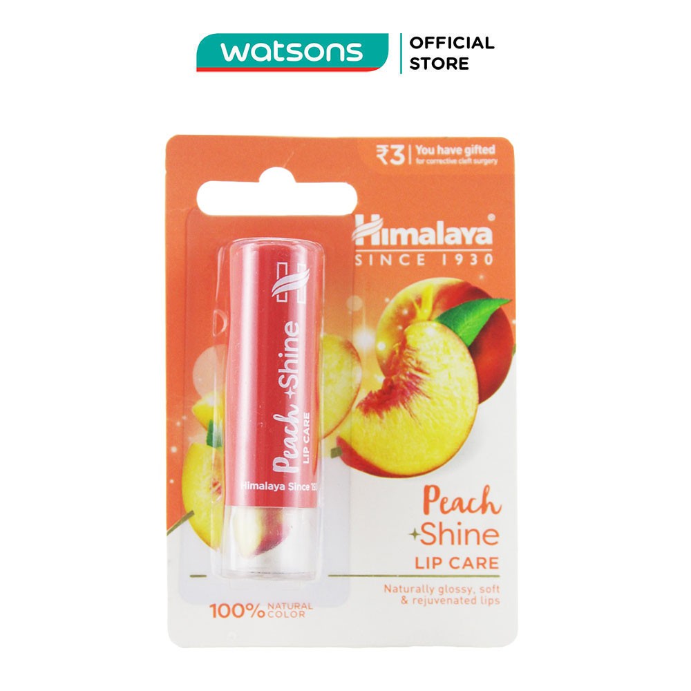 Son Dưỡng Himalaya Peach Shine Lip Care Chiết Xuất Đào Trẻ Hóa Môi 4.5g