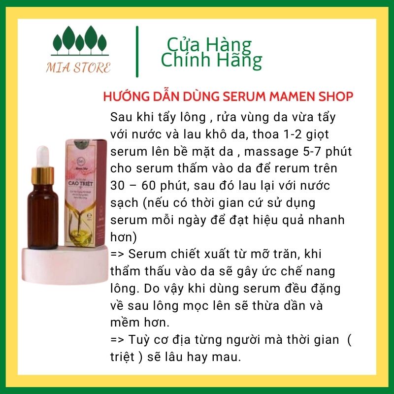 Kem Tẩy lông MamenShop Triệt Sạch Các Loại Lông Ria Mép Vùng Nách Vùng Kín Bikini Chân Tay Body Chính Hãng Không Đau Rát