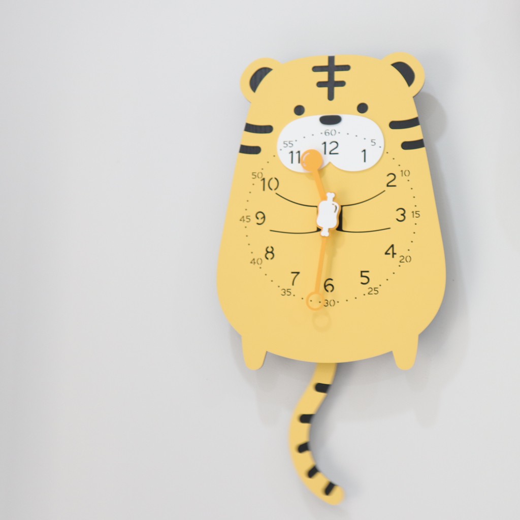 Đồng hồ treo tương, đồng hồ treo tường trang trí nhà cửa decor phòng con Hổ - Tiger wall clock