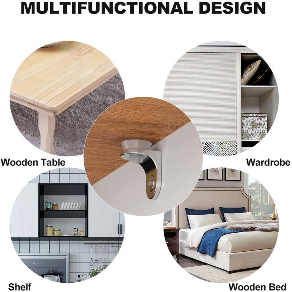 10 giá đỡ bằng kẽm hợp kim chịu lực nặng có đế hít để gắn kính thủy tinh/ kệ tủ góc nhà bếp