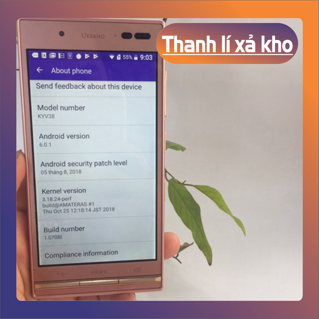 ĐỐT KHO Điện thoại xách tay Nhật Kyocera Kyv38 5inch ram 2Gb+16Gb XẢ HÀNG