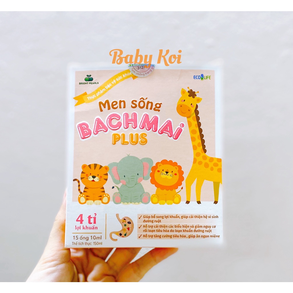 Men sống Bạch Mai Plus hộp 15 ống cho bé (date 2026)