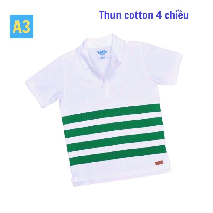 Áo thun bé trai sọc ngang 25-48kg-  chất thun cotton thấm hút mồ hôi - Tomchuakids.