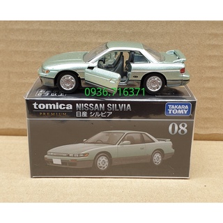 Mô hình siêu xe Nissan Silvia Premium mở được cửa màu xanh lơ tomica Nhật Bản No08 (Có Hộp)