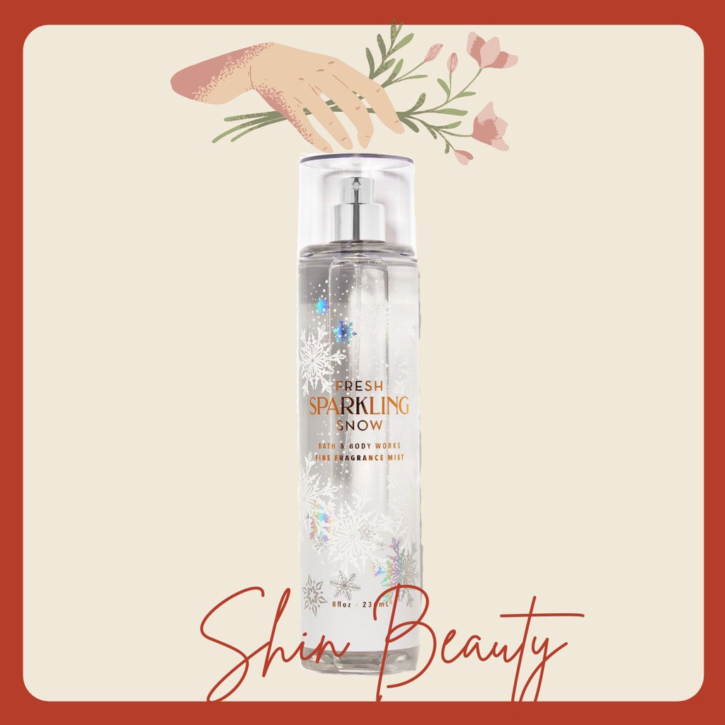 Xịt Thơm Toàn Thân Bath &amp; Body Works Body Mist - Fresh Sparkling Snow | Snowflakes Cashmere | Winterberry Wonder