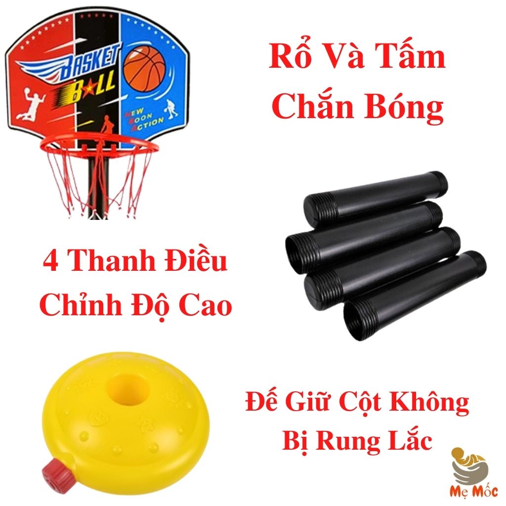 Đồ Chơi Bóng Rổ Cột Điều Chỉnh Độ Cao Tùy Ý Cho Bé Vận Động Tăng Chiều Cao - Shop Mẹ Mốc ,BRC