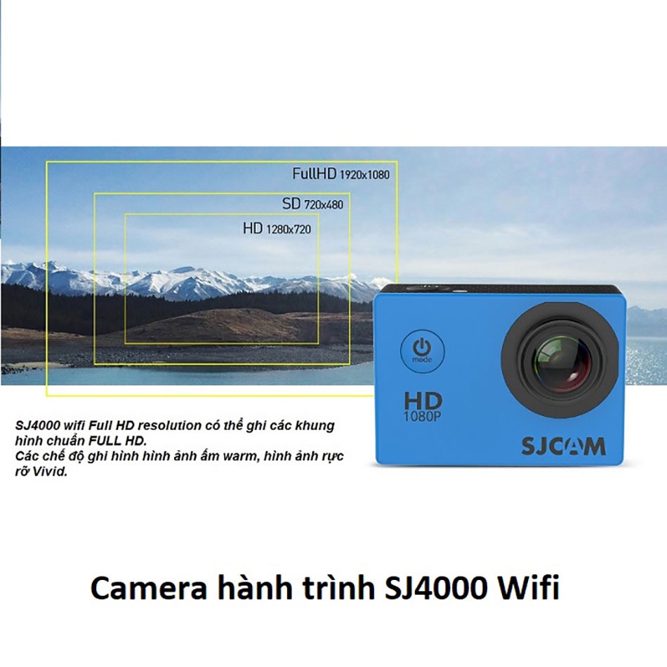Camera hành động SJCAM SJ4000 Wifi - Hàng Chính Hãng - Bảo Hành 12 Tháng
