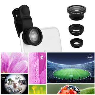 Ống kính đa năng 3 trong 1 : ống kính máy ảnh + 3X Macro