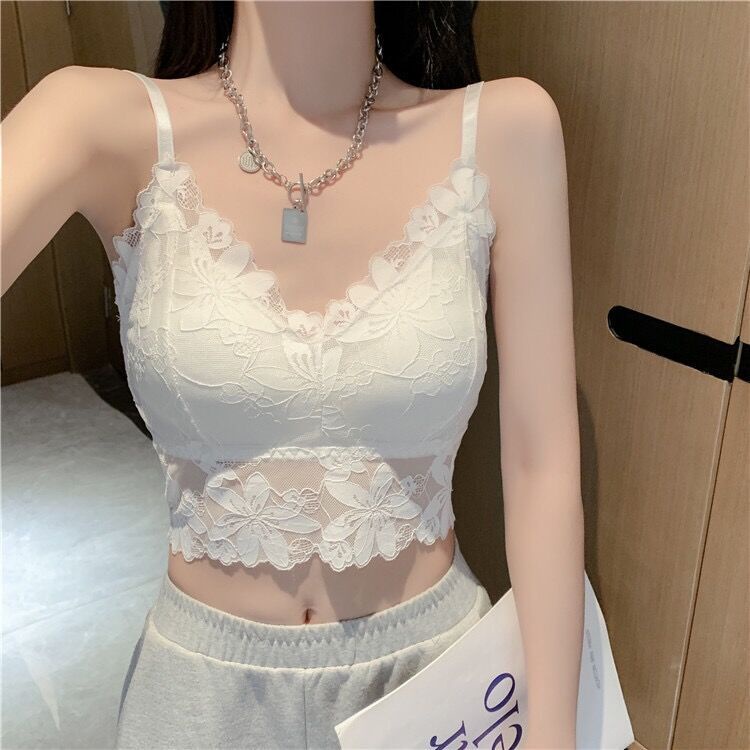 Áo Lót Ngực Bra Hai Dây Đệm Mút Nâng Ngực Chất Ren Họa Tiết Hoa Siêu Mềm Mịn Co Dãn DORIS 2230