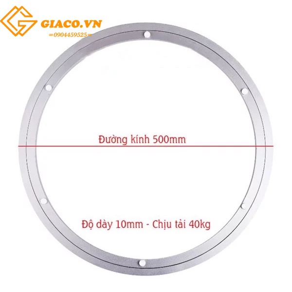Phụ kiện mâm xoay bàn ăn cỡ 600mm,500mm,400mm,350mm