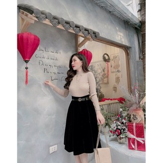 Chân váy nhung