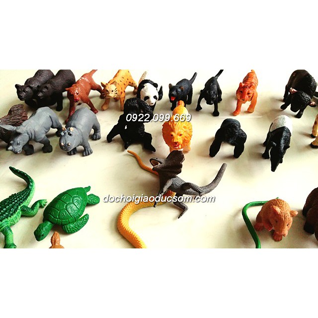 Mô hình 36 động vật hoang dã mini Safari - bé học thế giới xung quanh