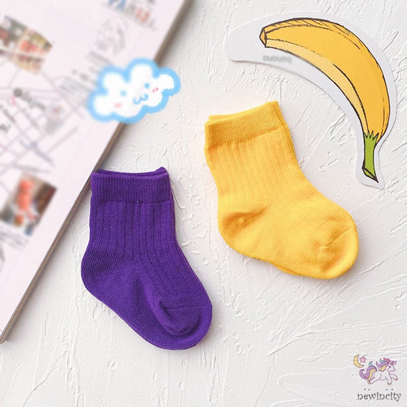 Set 3 đôi tất cotton phong cách Hàn Quốc cho bé