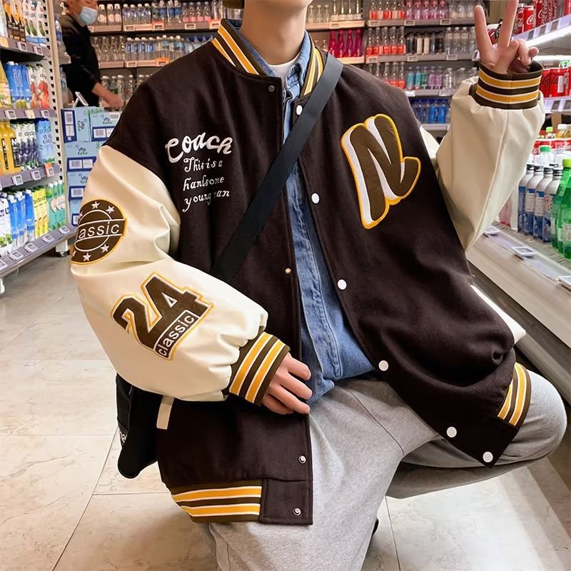 Áo Khoác Bóng Chày Thời Trang Phong Cách hip hop Cho Nam