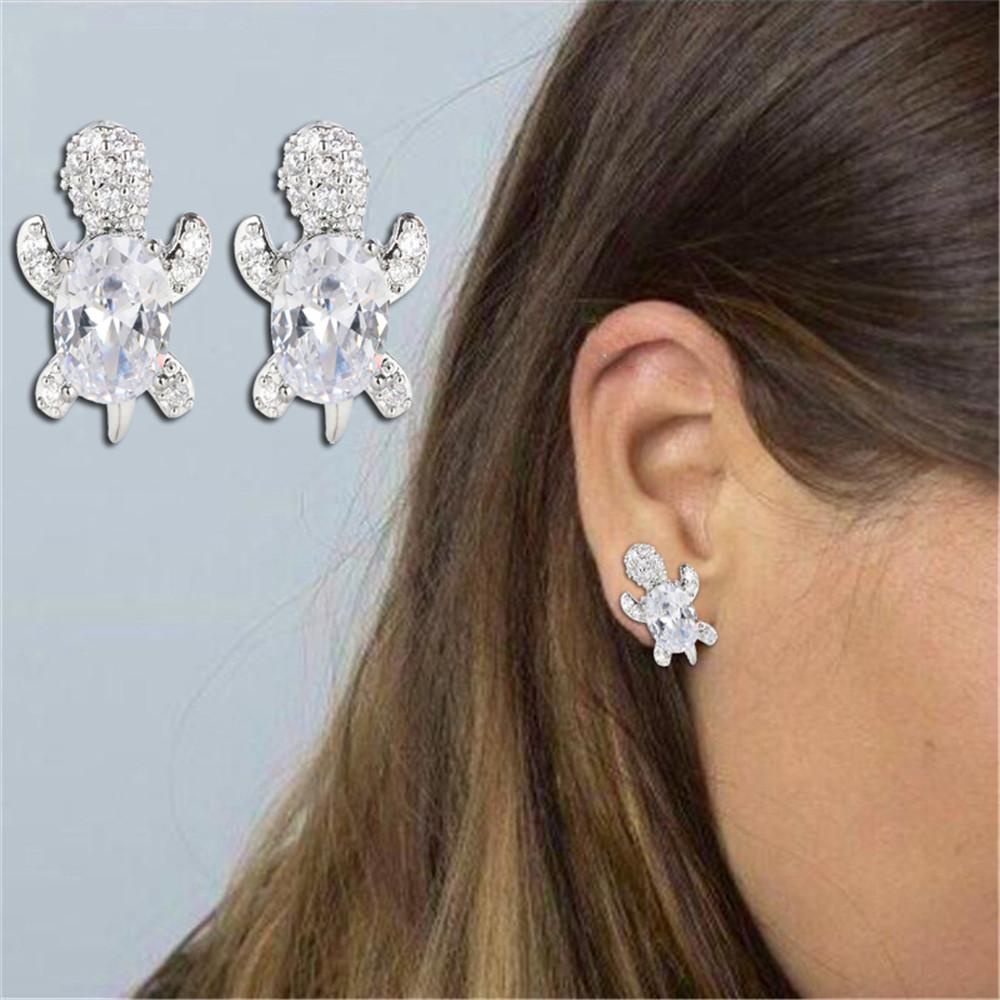 Bông Tai Hình Rùa Nhiều Màu Sắc Phong Cách Vintage Dành Cho Nữ