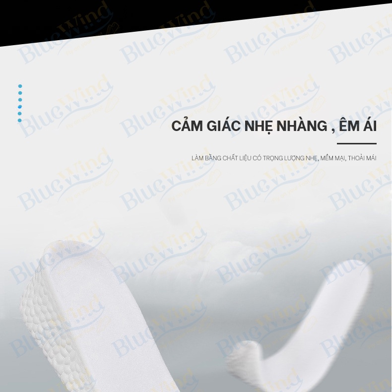 Lót Giày Tăng Chiều Cao BLUEWIND Unisex Êm Mềm, Siêu Nhẹ, Thoáng Khí 9309