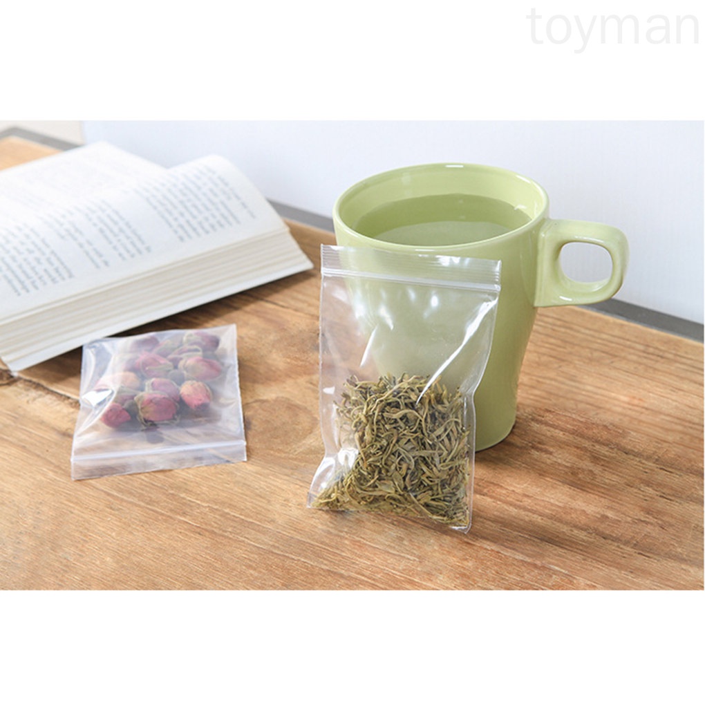 Set 100 túi đựng bảo quản thực phẩm đồ dùng trong suốt khóa zip tiện lợi