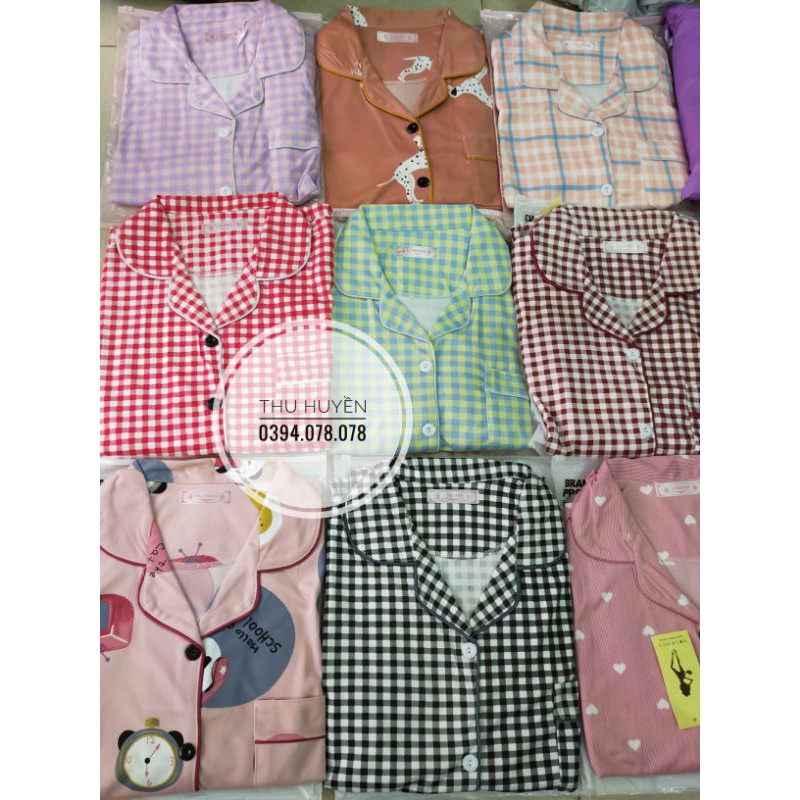[có sẵn] - ĐỒ BỘ PIJAMA CỘC TAY QUẦN DÀI NHIỀU MÃ ĐẸP ( Quảng Châu) | BigBuy360 - bigbuy360.vn