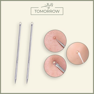 Que Nặn Mụn 2 Đầu Thép Không Gỉ - 8 cm