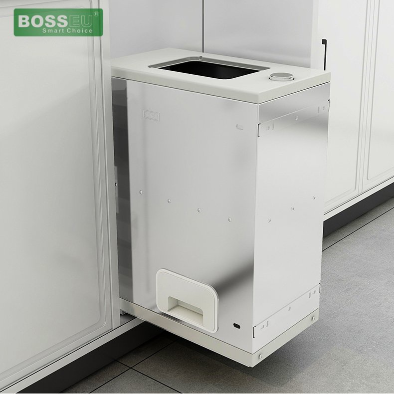 BossEU - Thùng gạo gắn cánh, ray âm cao cấp BS300GC