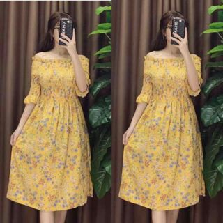 VÁY MAXI TRỄ VAI QC