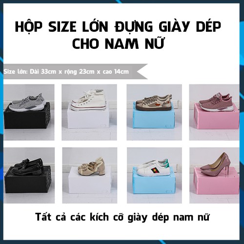 Hộp Đựng Giày, Box Để Giầy Dép Nam Nữ Bằng Nhựa Cứng Mica Trong Suốt Đồ Cao Cấp Giá Rẻ (Min Shop)