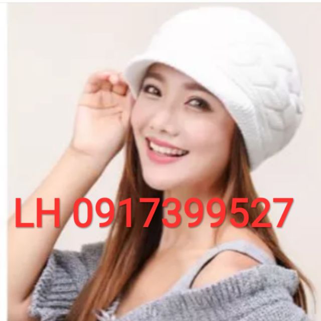 Nón mũ len nữ thu đông thời trang Hàn Quốc