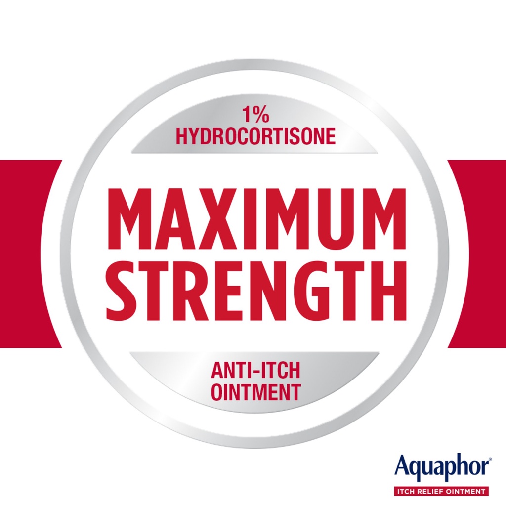Aquaphor Itch Relief Ointment, 1% Hydroc0rtis0ne - Kem đa năng chống ngứa do chàm, nấm 28g