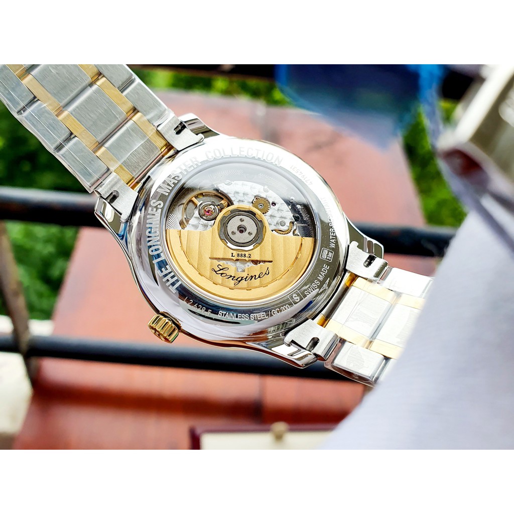 Đồng hồ nam chính hãng Longines Master Collection Diamond Demi 18kt L26285777 - Máy cơ tự động Thụy Sĩ - Viền vàng 18k