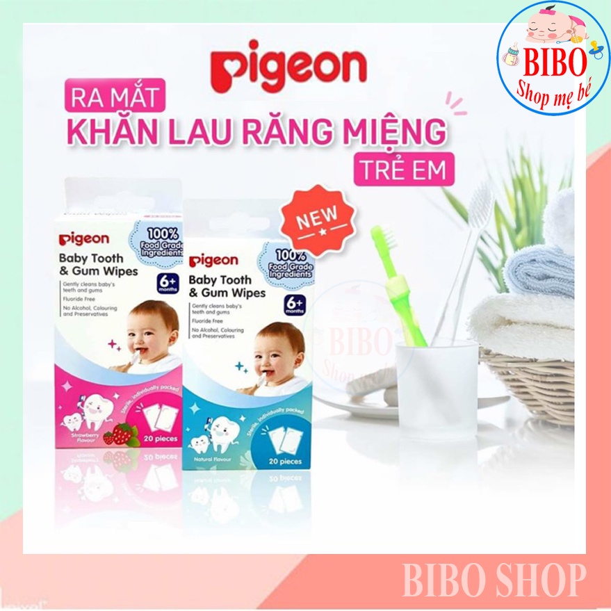 [Sản phẩm mới] Rơ lưỡi,Khăn Lau Răng Miệng Dành Cho Trẻ Em Pigeon