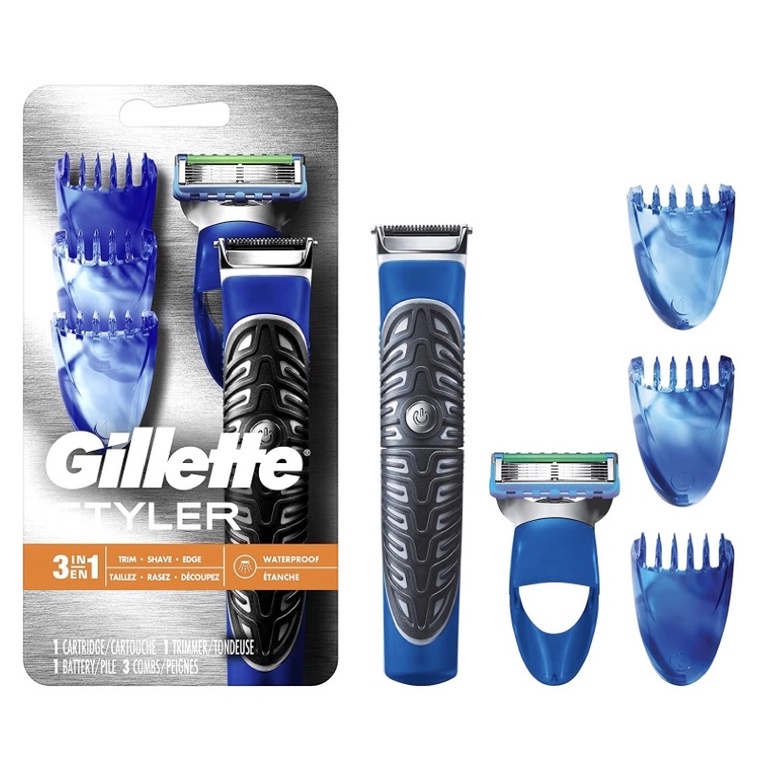 Máy cạo râu tạo kiểu 3 in1 Gillette Styler Power chống nước USA