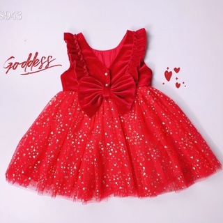 Váy đầm nhung đỏ cho bé gái 🍒🍒🍒
