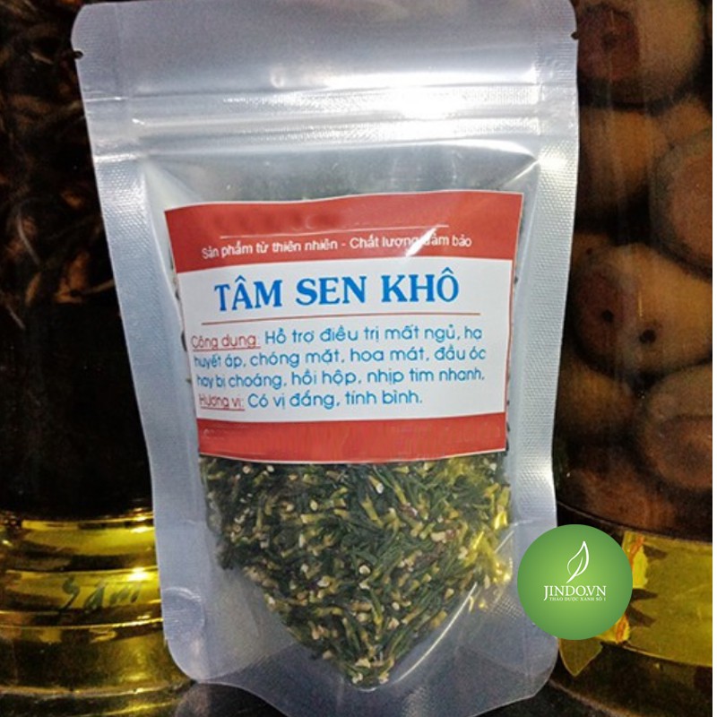 Tâm sen sấy khô (tim sen) 100gram loại thượng hạng - JD204 Jindo